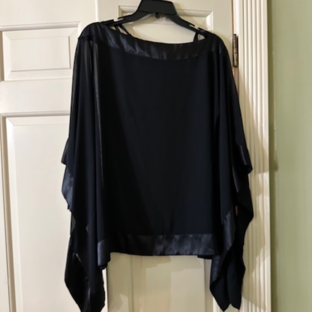 Patra Sheer Black Blouse, Size XL, Tags Still Attached - Picture 2 of 2